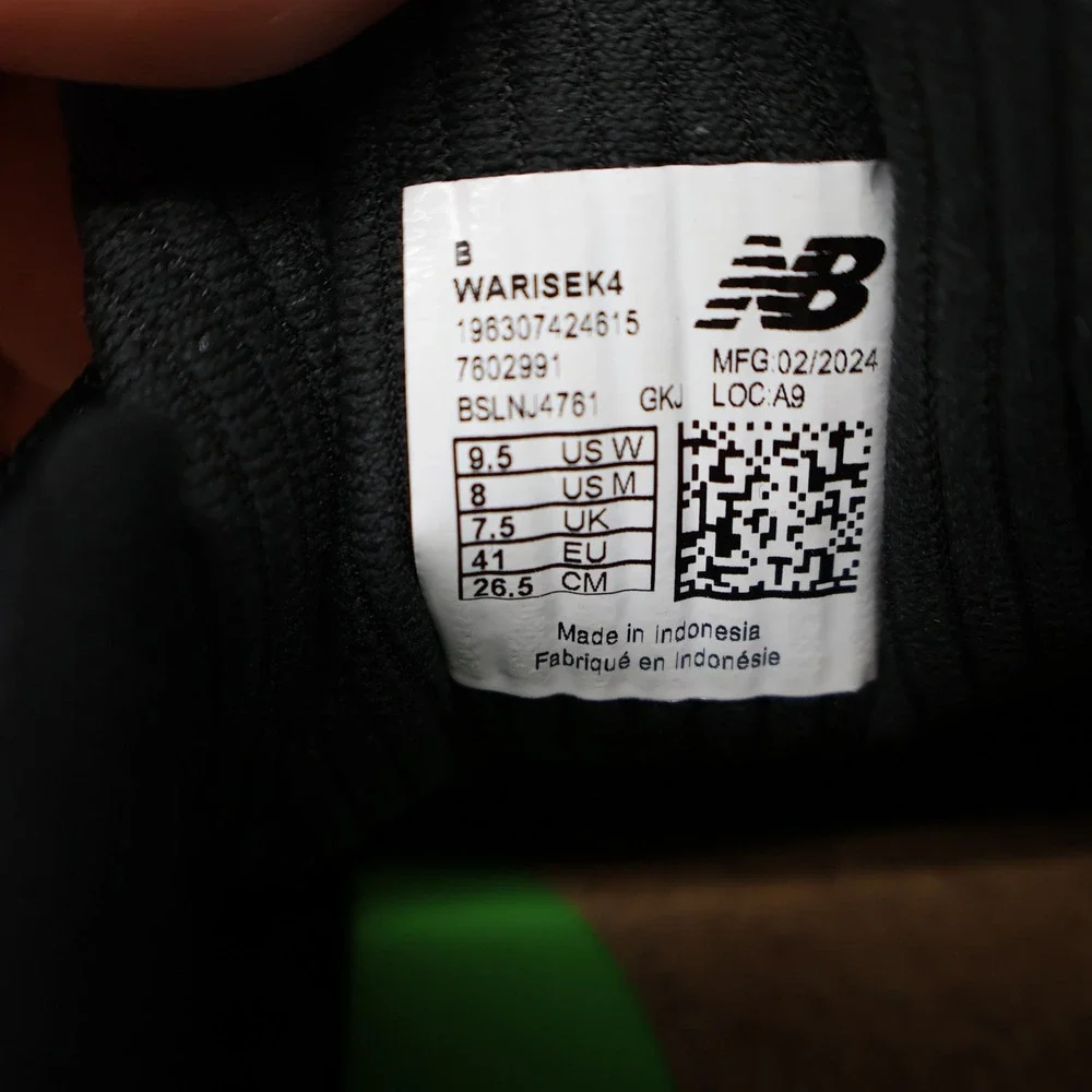 New Balance Unisex M8 W9.5 Athletic Shoes Black WARISEK4 Running Chunky Sneakers